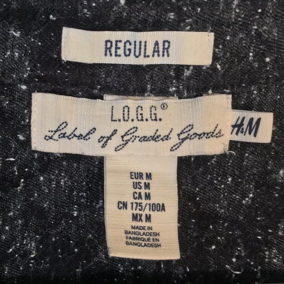 H&M Speckled Rough/Distressed Button-up Sweater - Picture 3 of 3